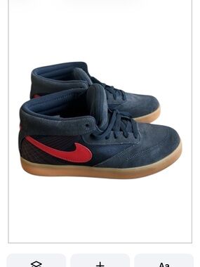 Nike SB Zoom Omar Salazar Mid Navy and Red Sneakers 2010 Men size 9.5